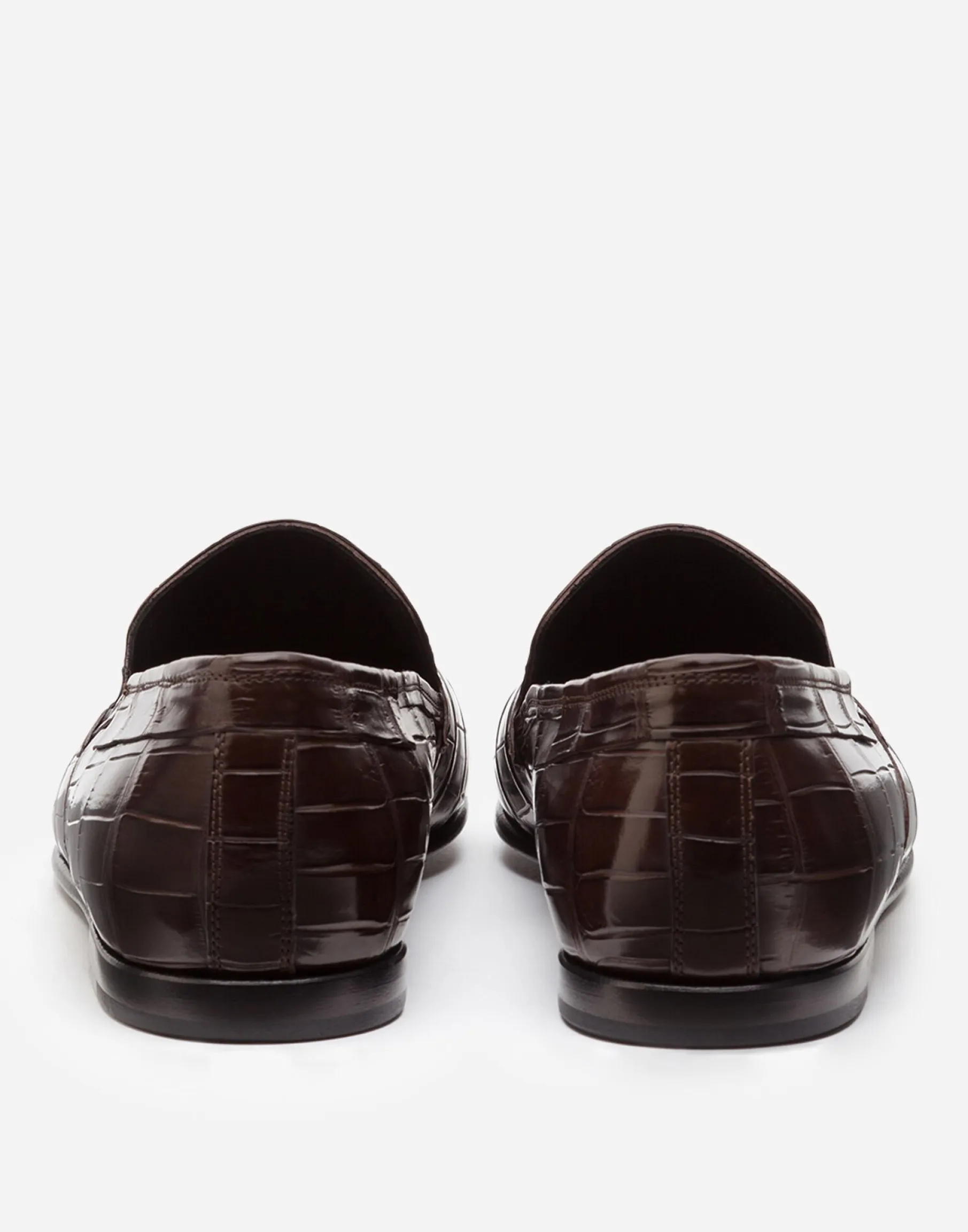 Crocodile nappa slip-on shoes