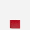 Crocodile skin bifold wallet with money clip