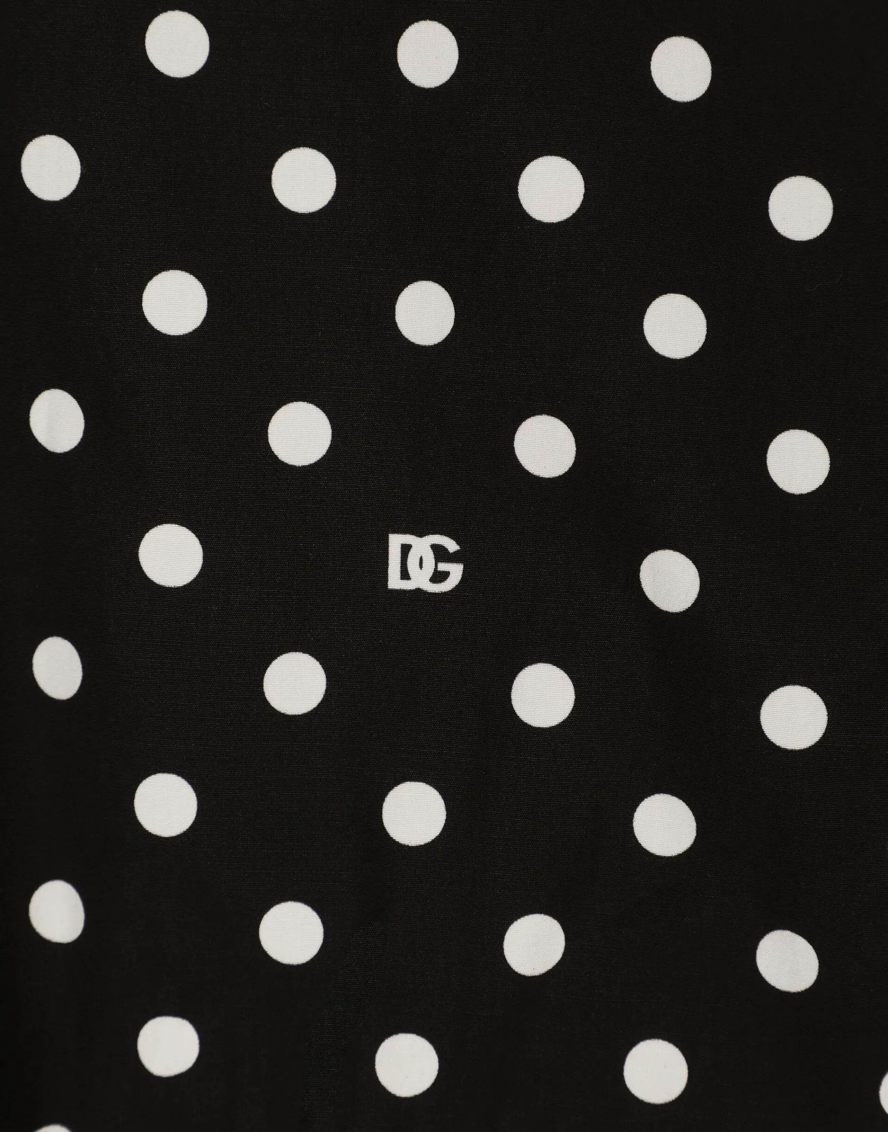 Cropped cotton poplin shirt with knot detail and polka-dot print