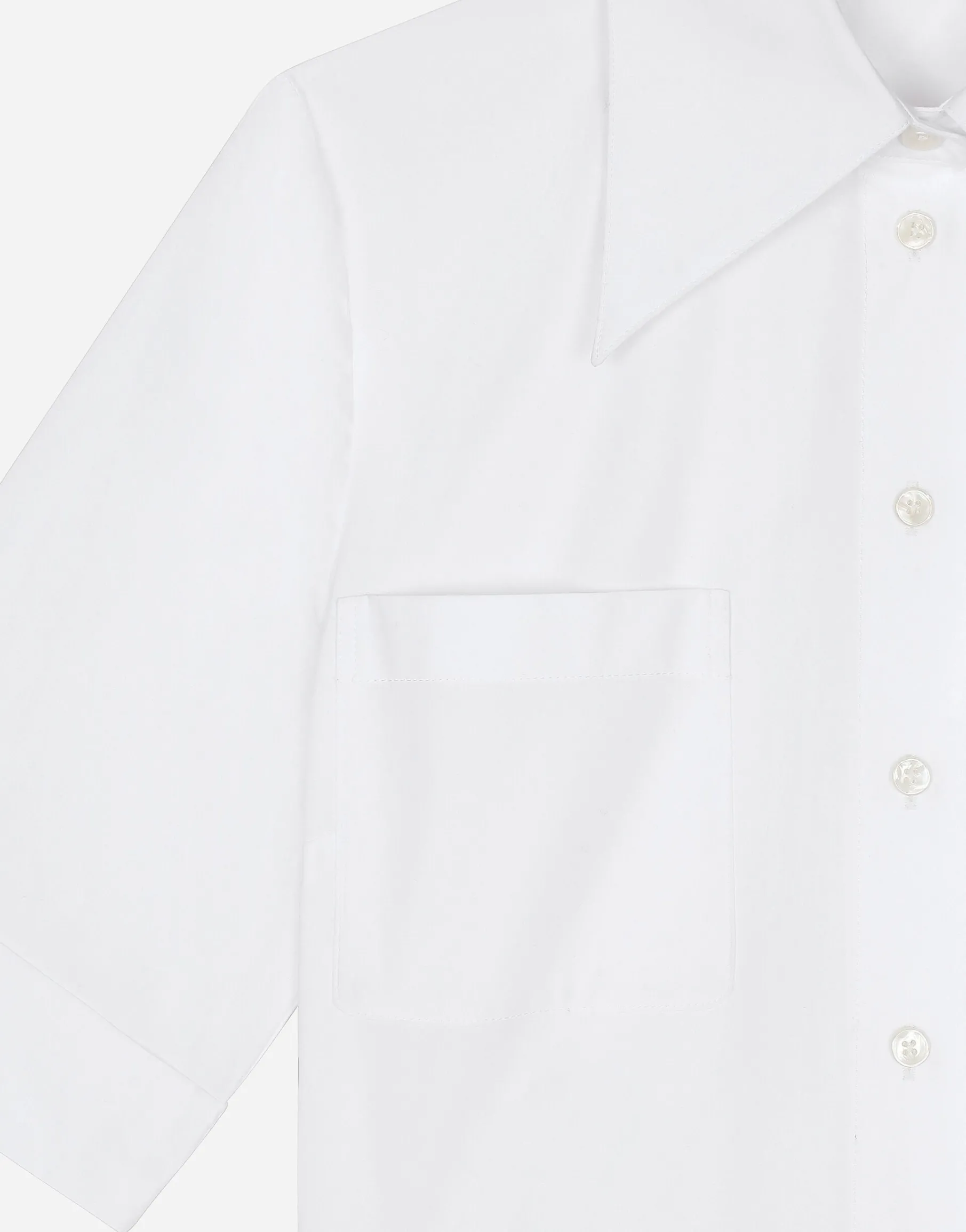 Cropped cotton shirt