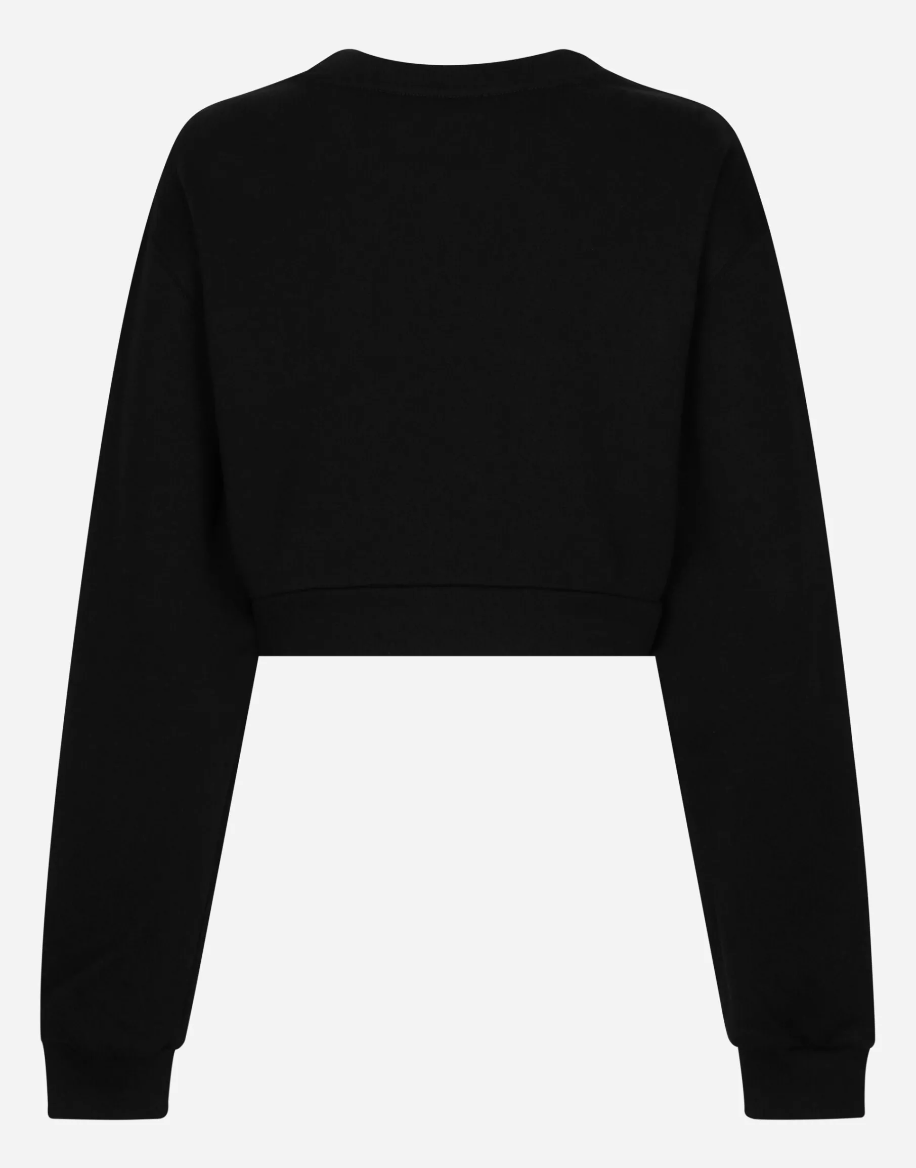 Cropped jersey sweatshirt with DG logo patch