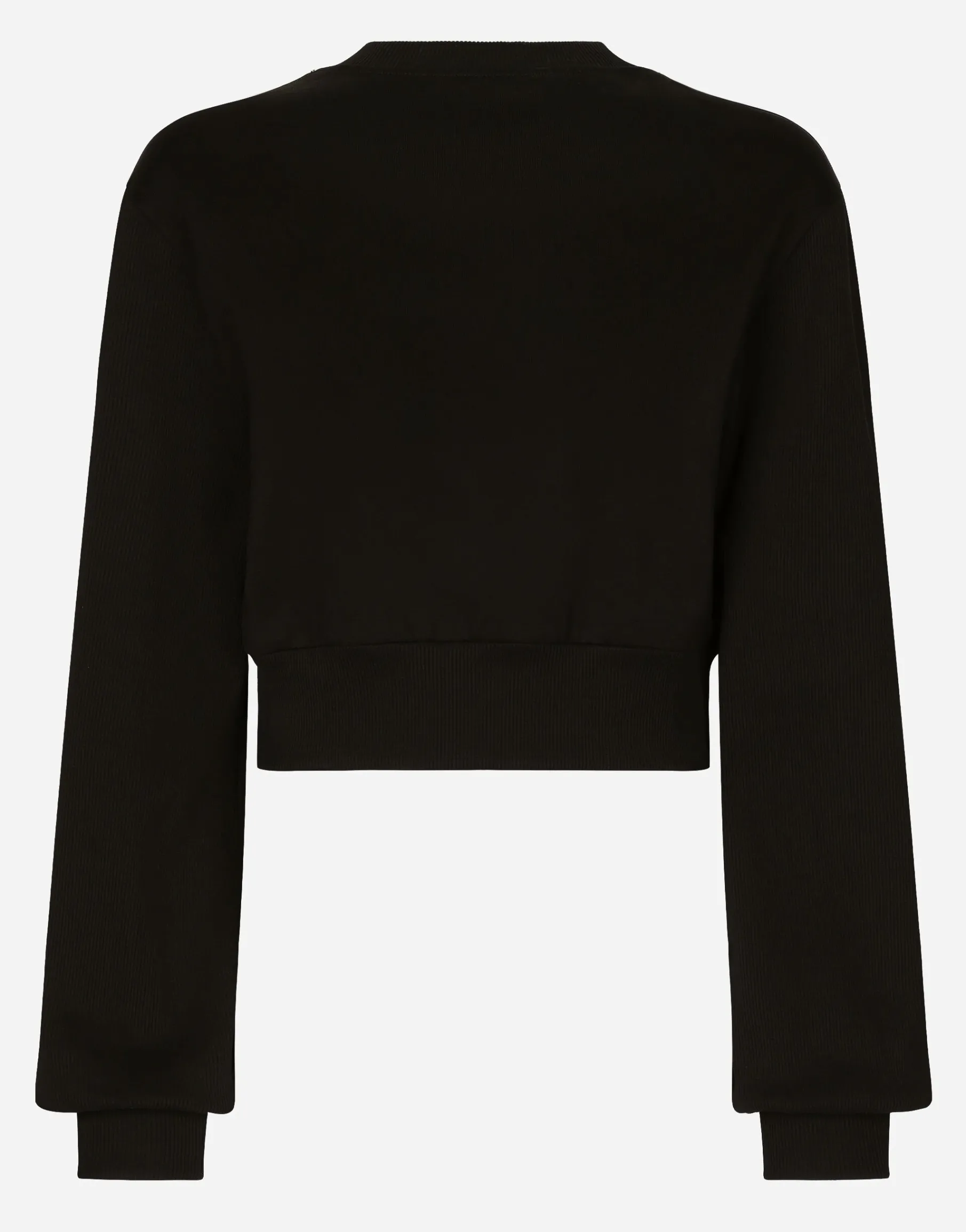 Cropped jersey sweatshirt with embroidered DG patch