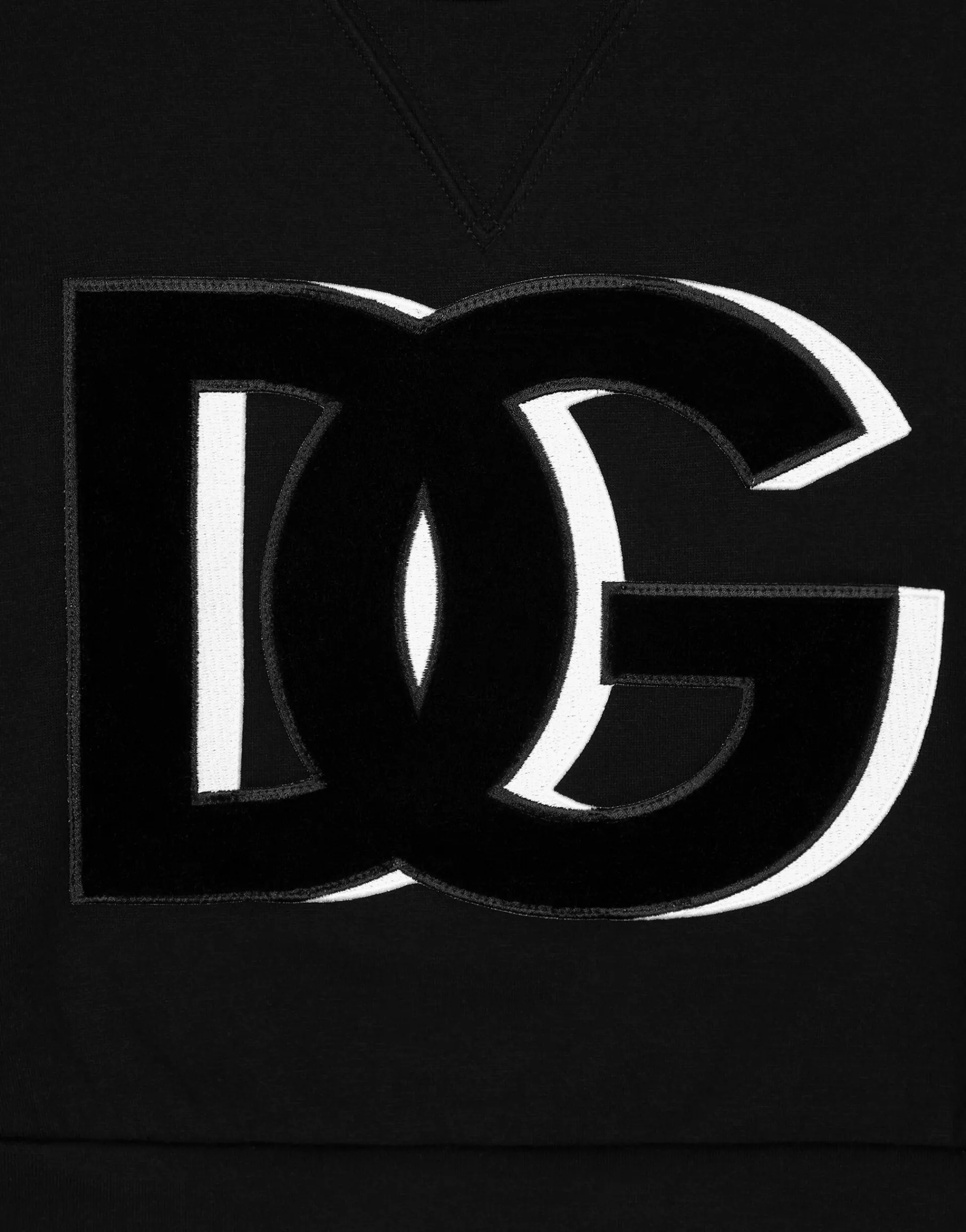 Cropped jersey sweatshirt with DG logo patch