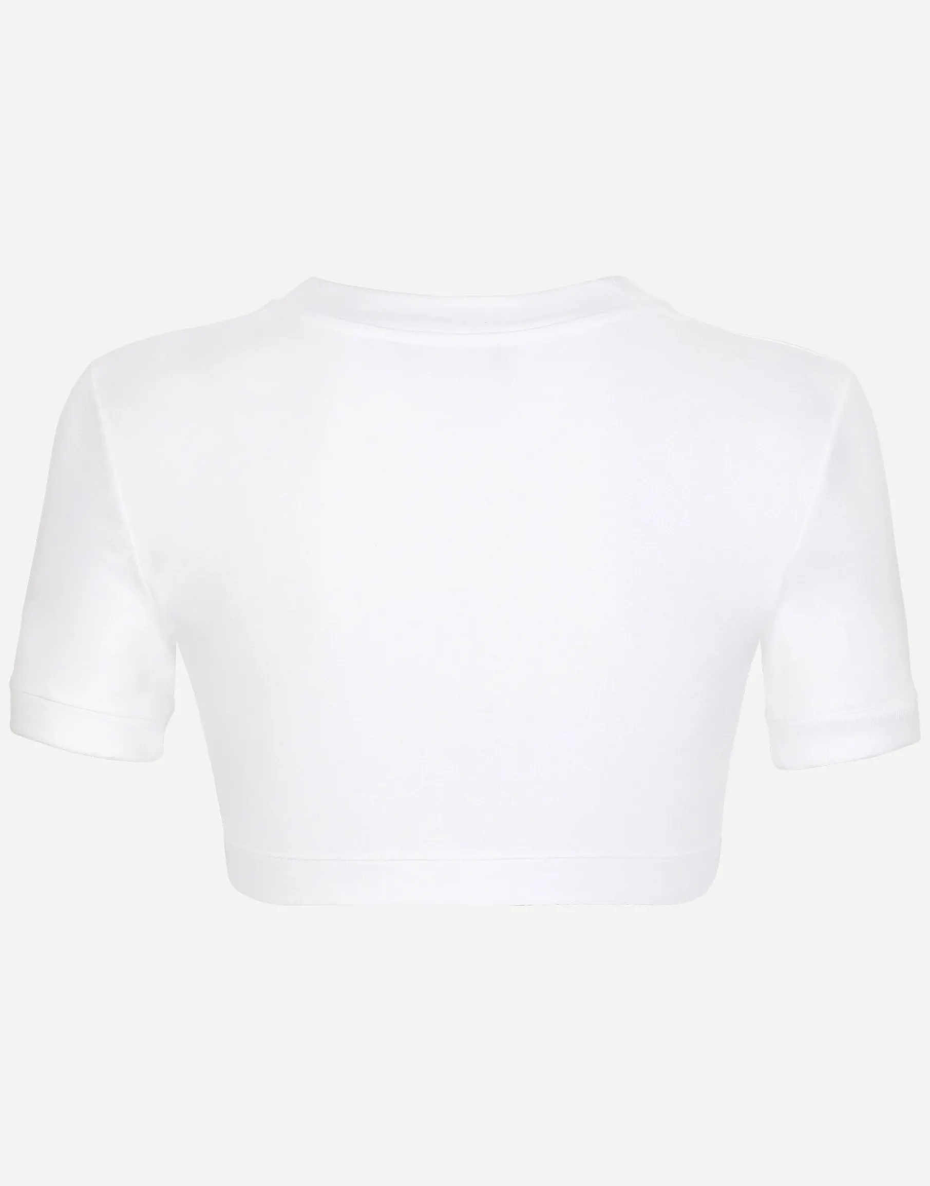 Cropped jersey T-shirt with DG lettering