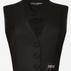 Cropped woolen gilet