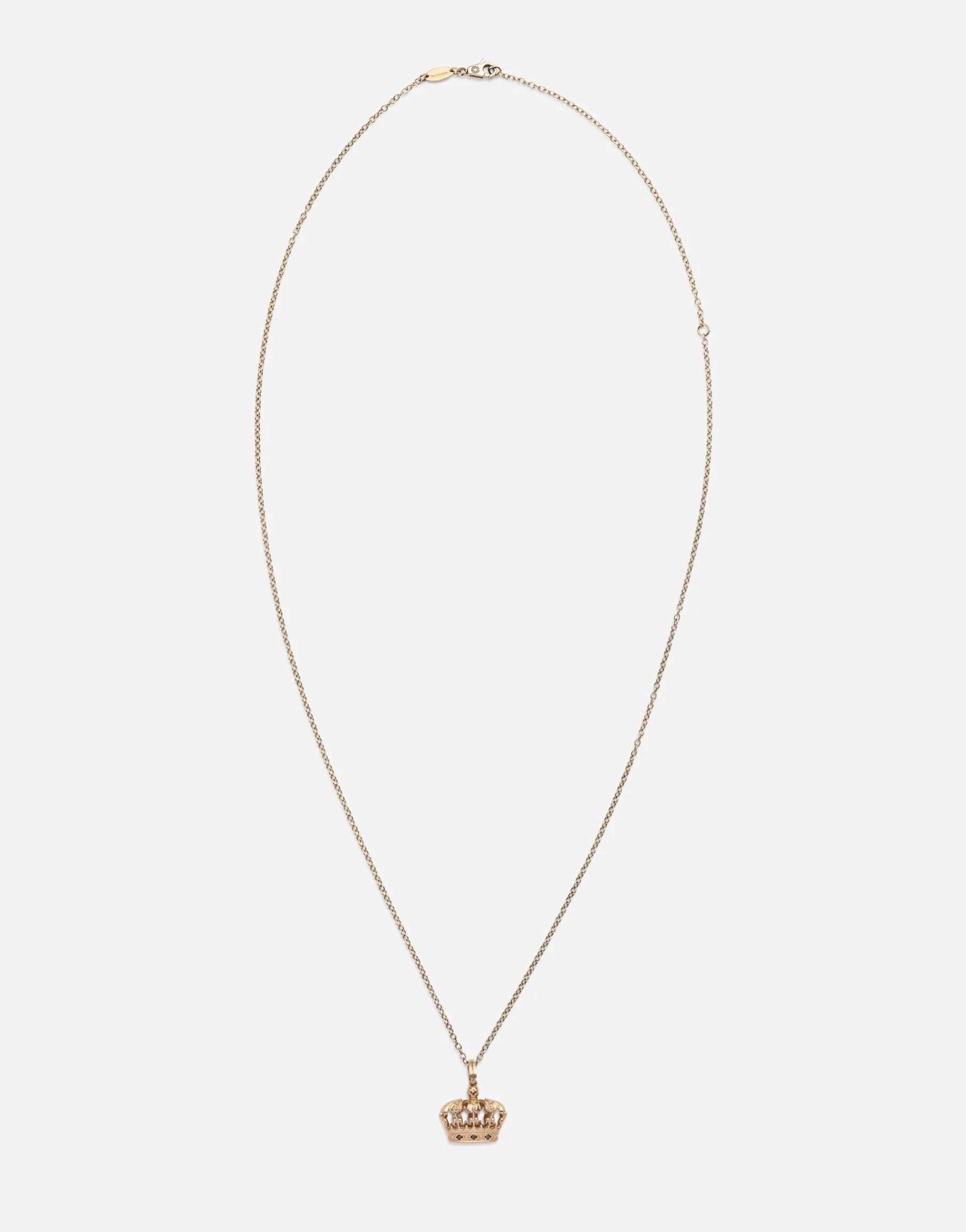 Crown white gold pendant