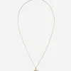 Crown yellow gold pendant