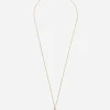 Crown yellow gold pendant with iron eye