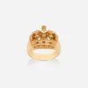 Crown yellow gold ring