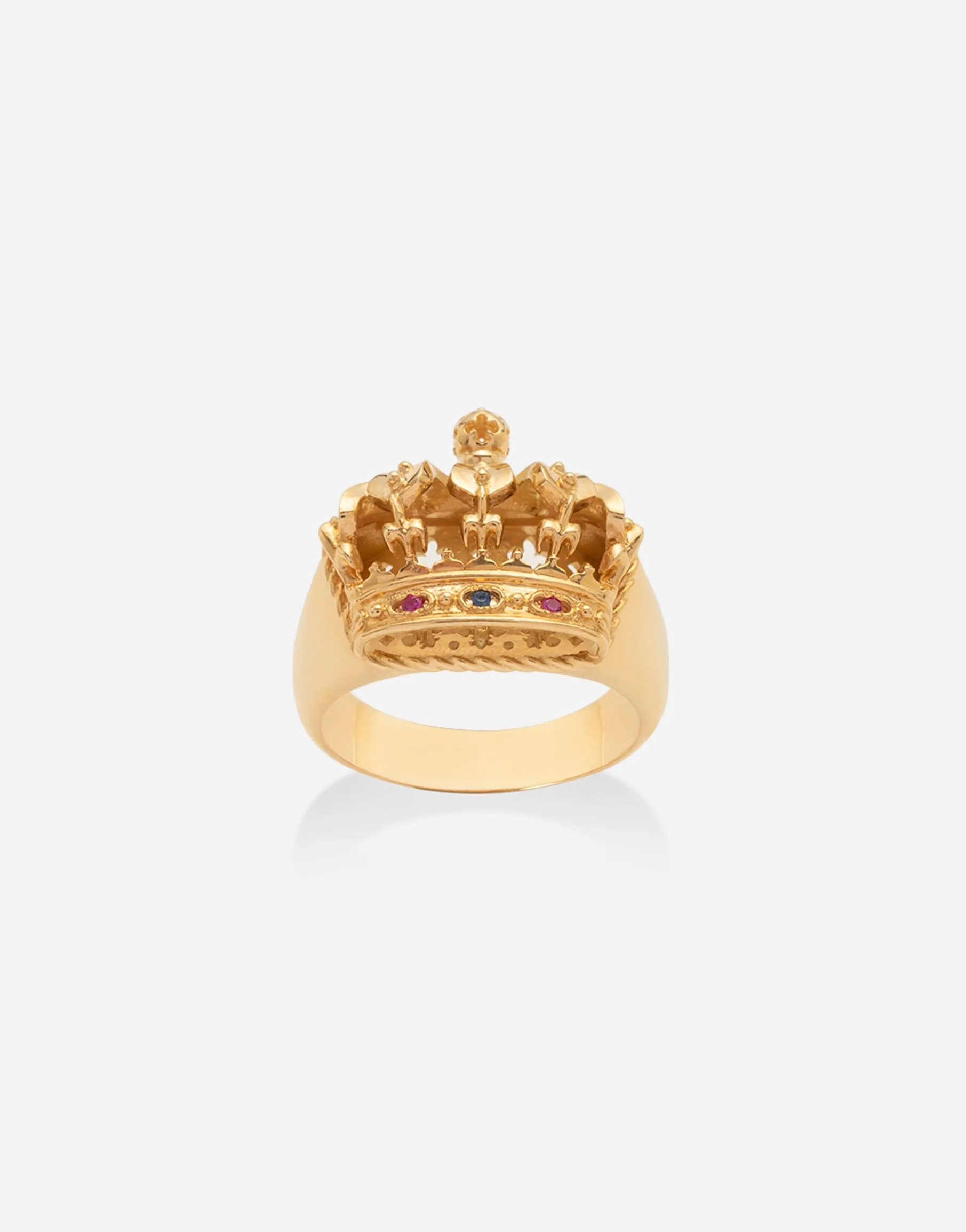 Crown yellow gold ring