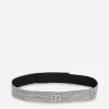 Crystal mesh belt with DG logo