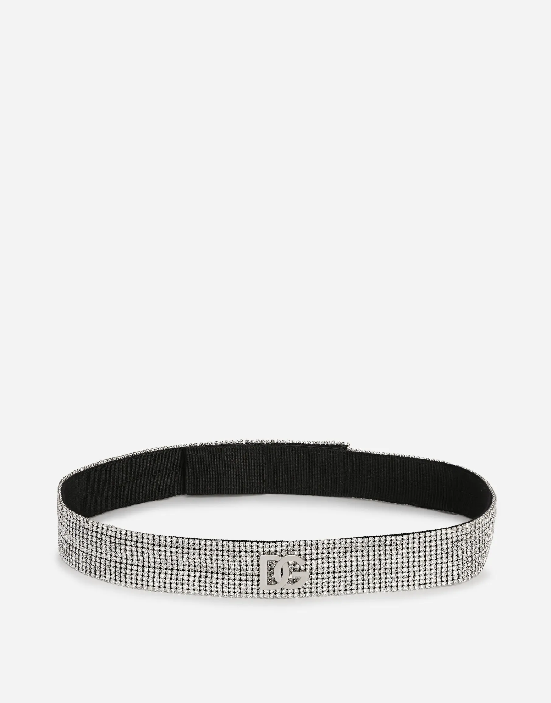 Crystal mesh belt with DG logo