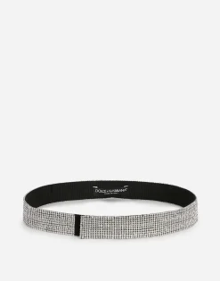 Crystal mesh belt with DG logo