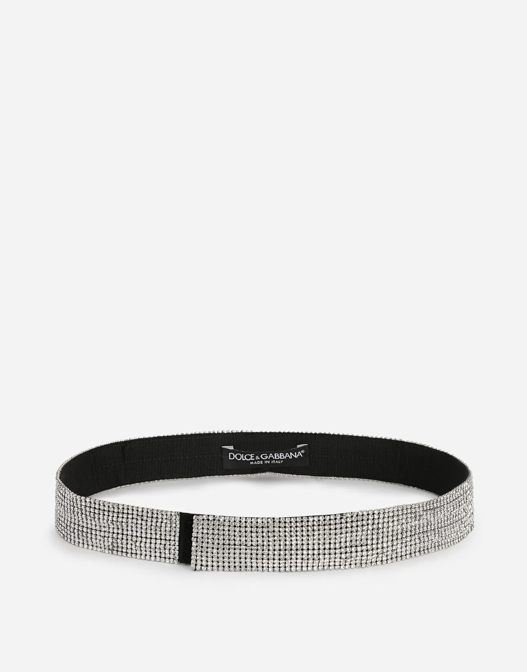 Crystal mesh belt with DG logo