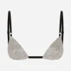 Crystal mesh bra