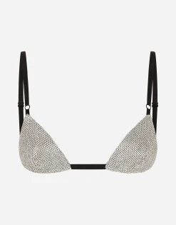 Crystal mesh bra