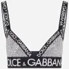 Crystal mesh triangle bra