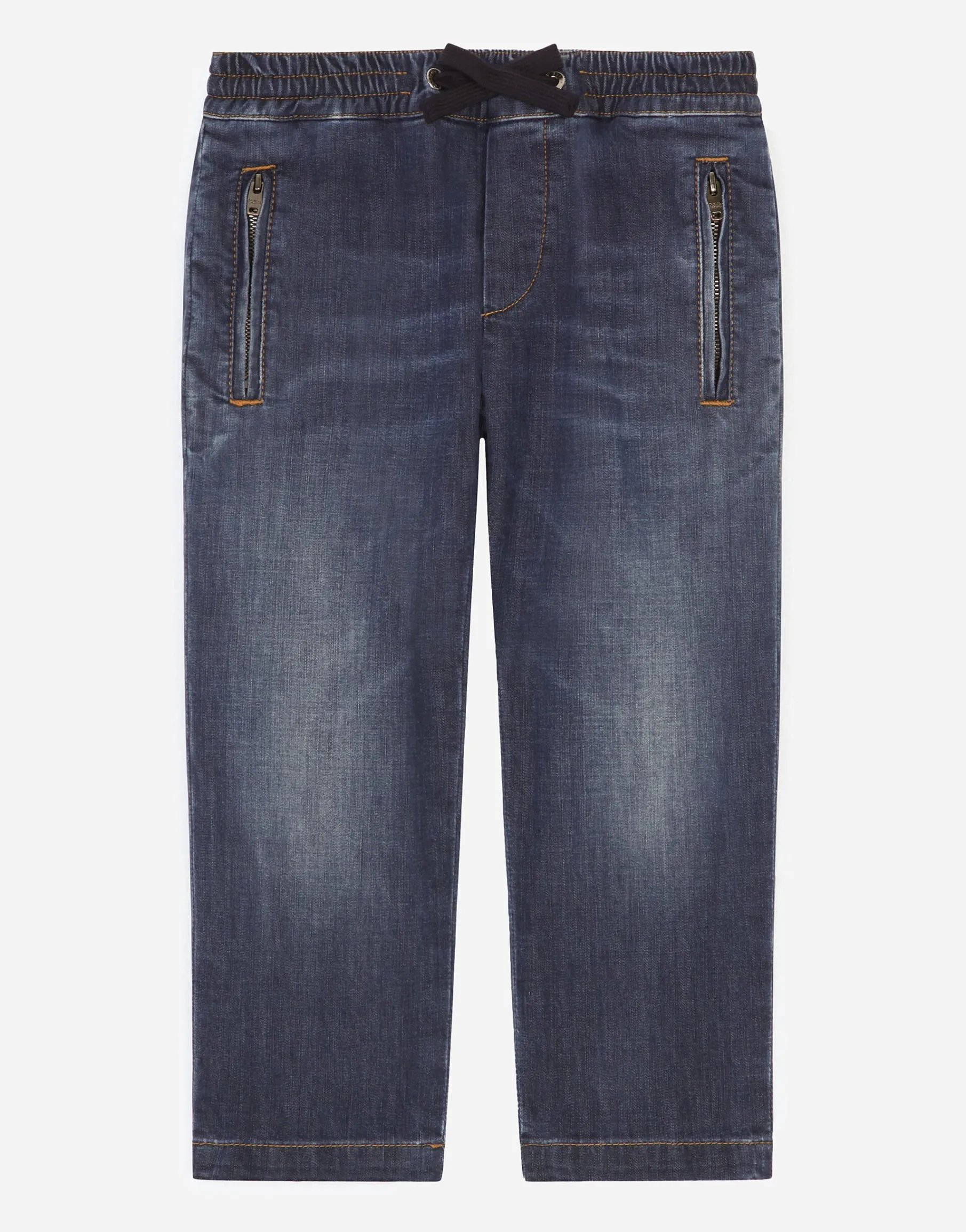 Dark blue stretch denim jeans
