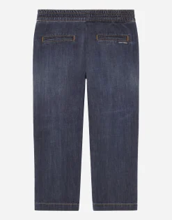 Dark blue stretch denim jeans