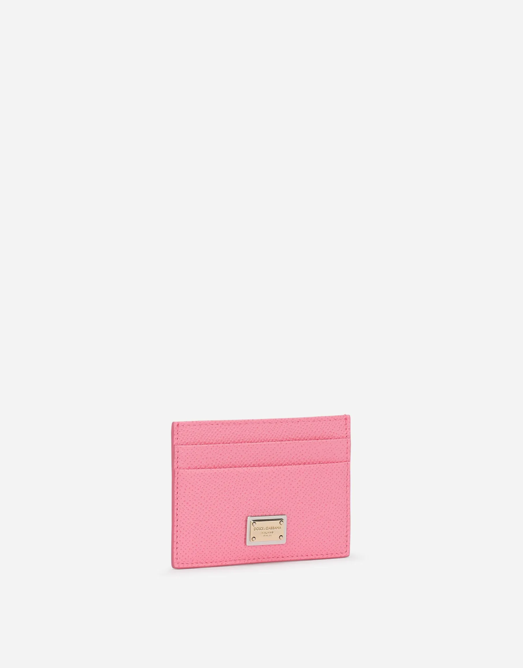Dauphine calfskin card holder with branded tag