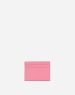Dauphine calfskin card holder with branded tag