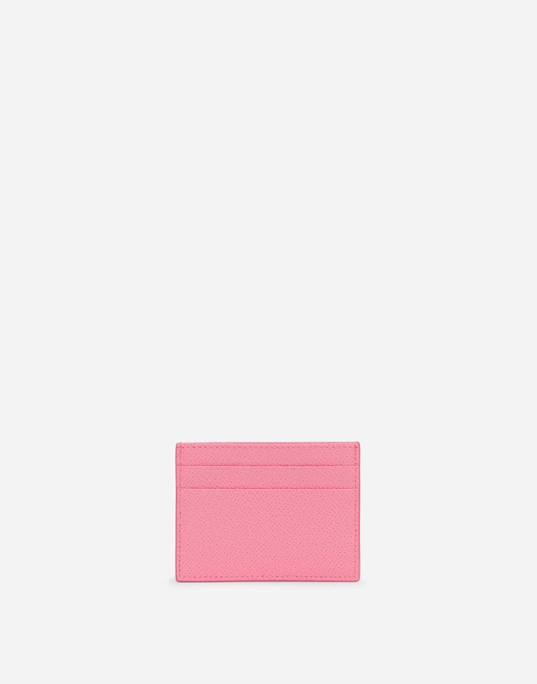 Dauphine calfskin card holder with branded tag