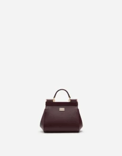 Dauphine calfskin Sicily mini bag with rhinestone embellishement