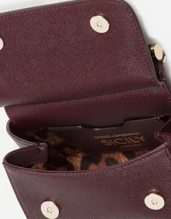 Dauphine calfskin Sicily mini bag with rhinestone embellishement