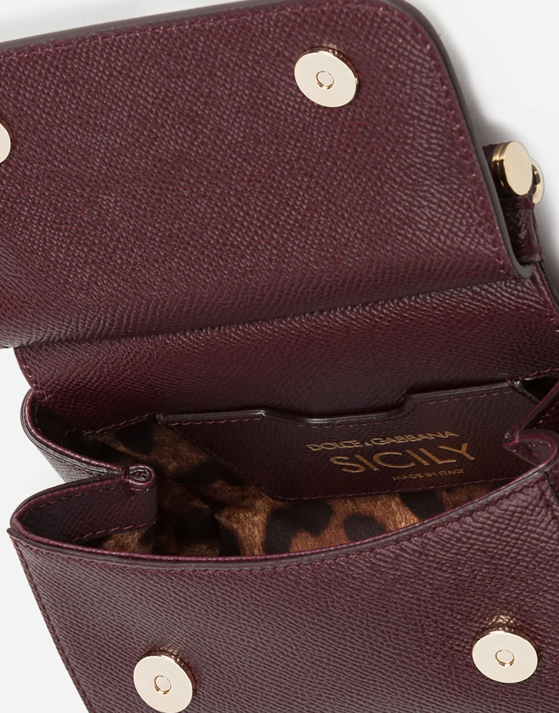 Dauphine calfskin Sicily mini bag with rhinestone embellishement