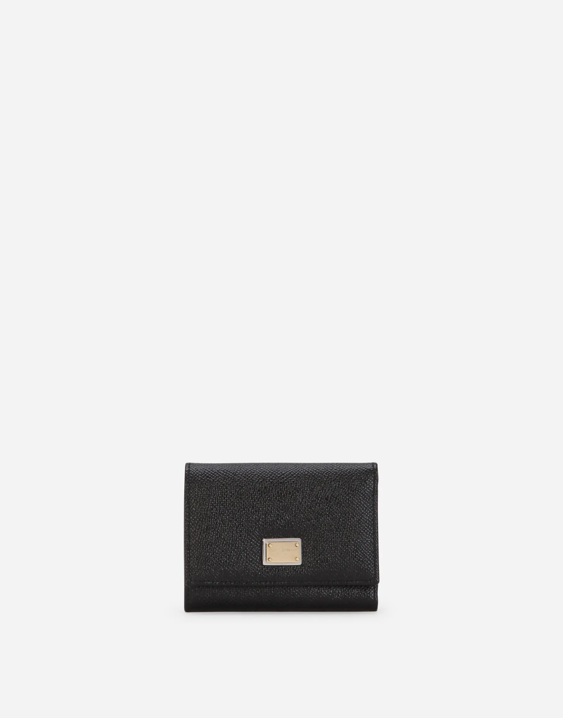 Dauphine calfskin wallet with branded tag