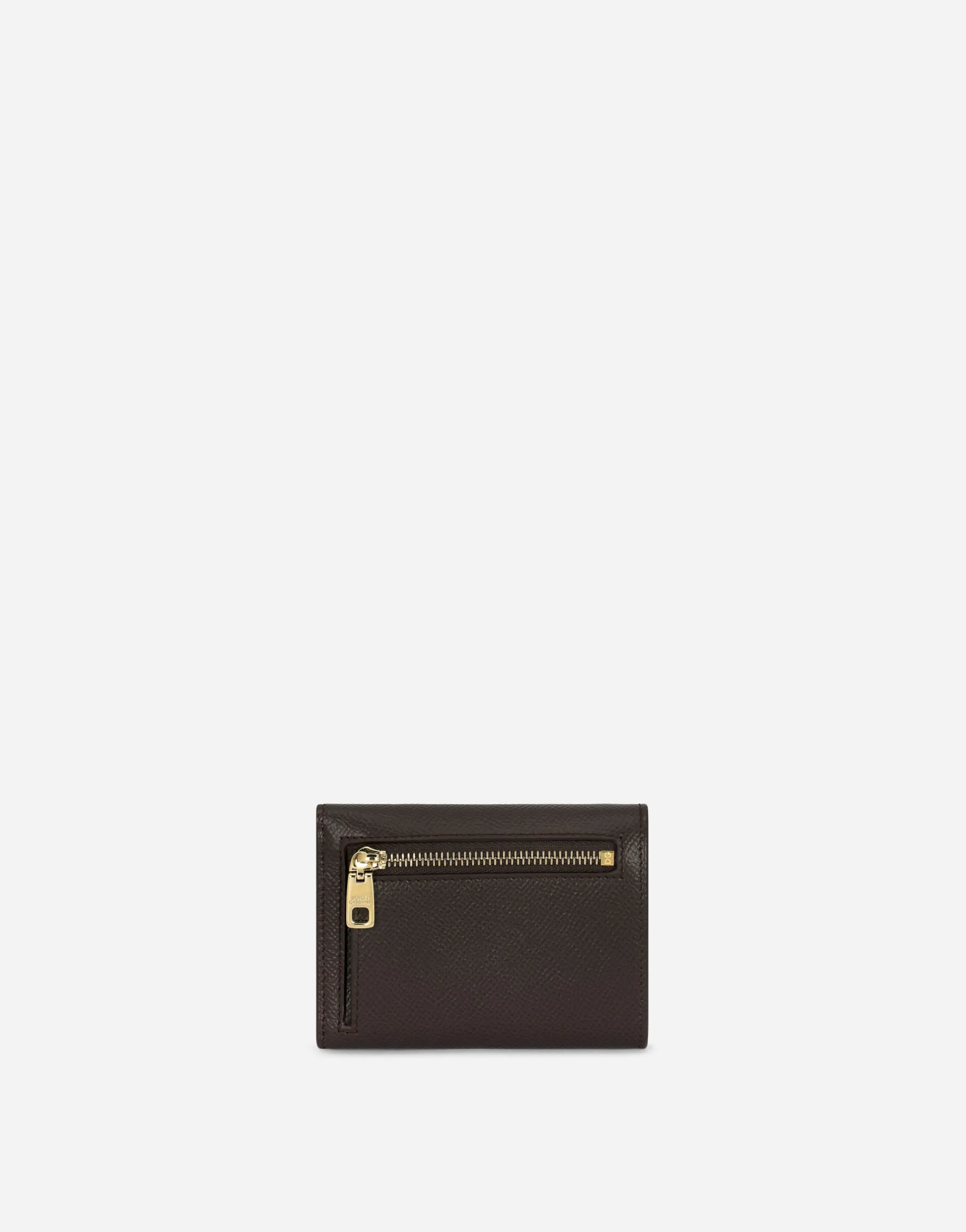 Dauphine calfskin wallet with branded tag