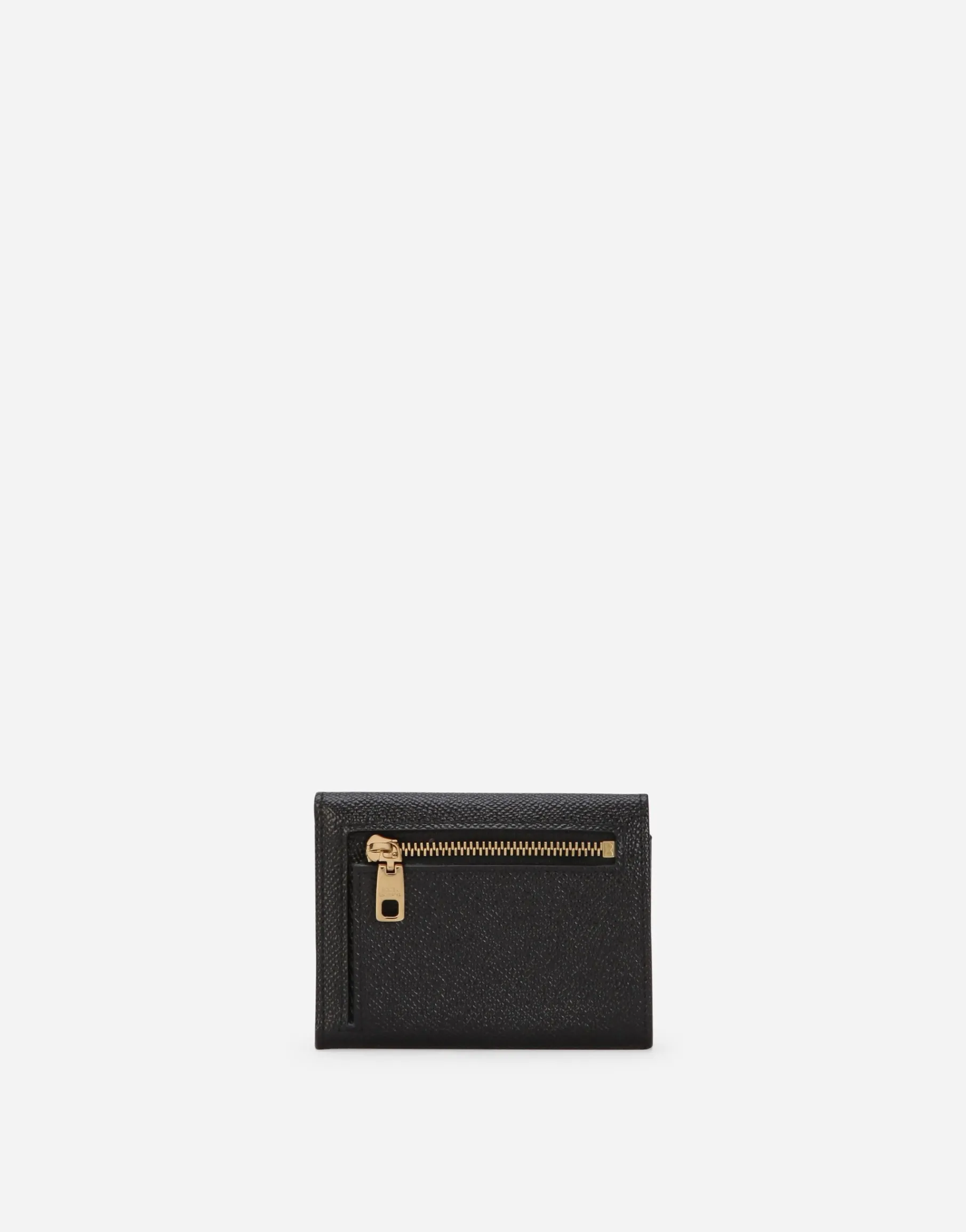 Dauphine calfskin wallet with branded tag