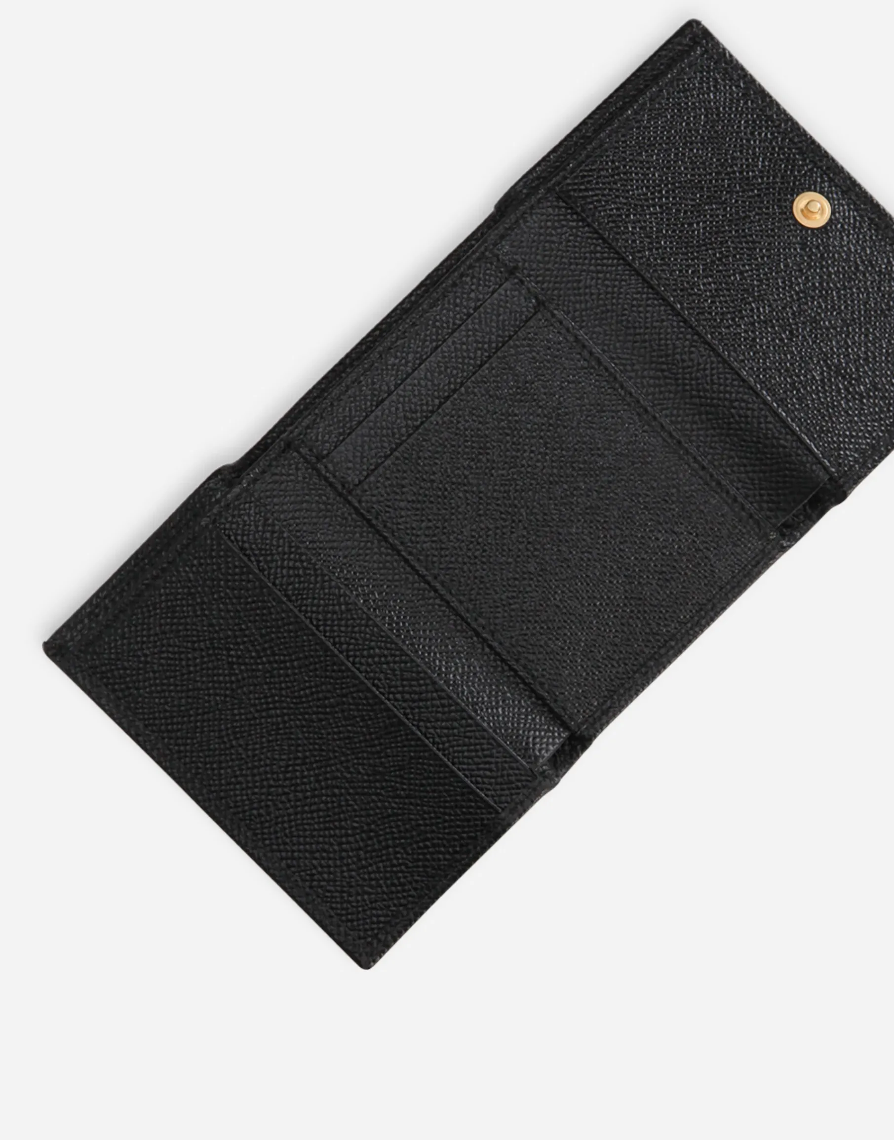 Dauphine calfskin wallet with branded tag