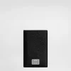 Dauphine-print calfskin bifold card holder