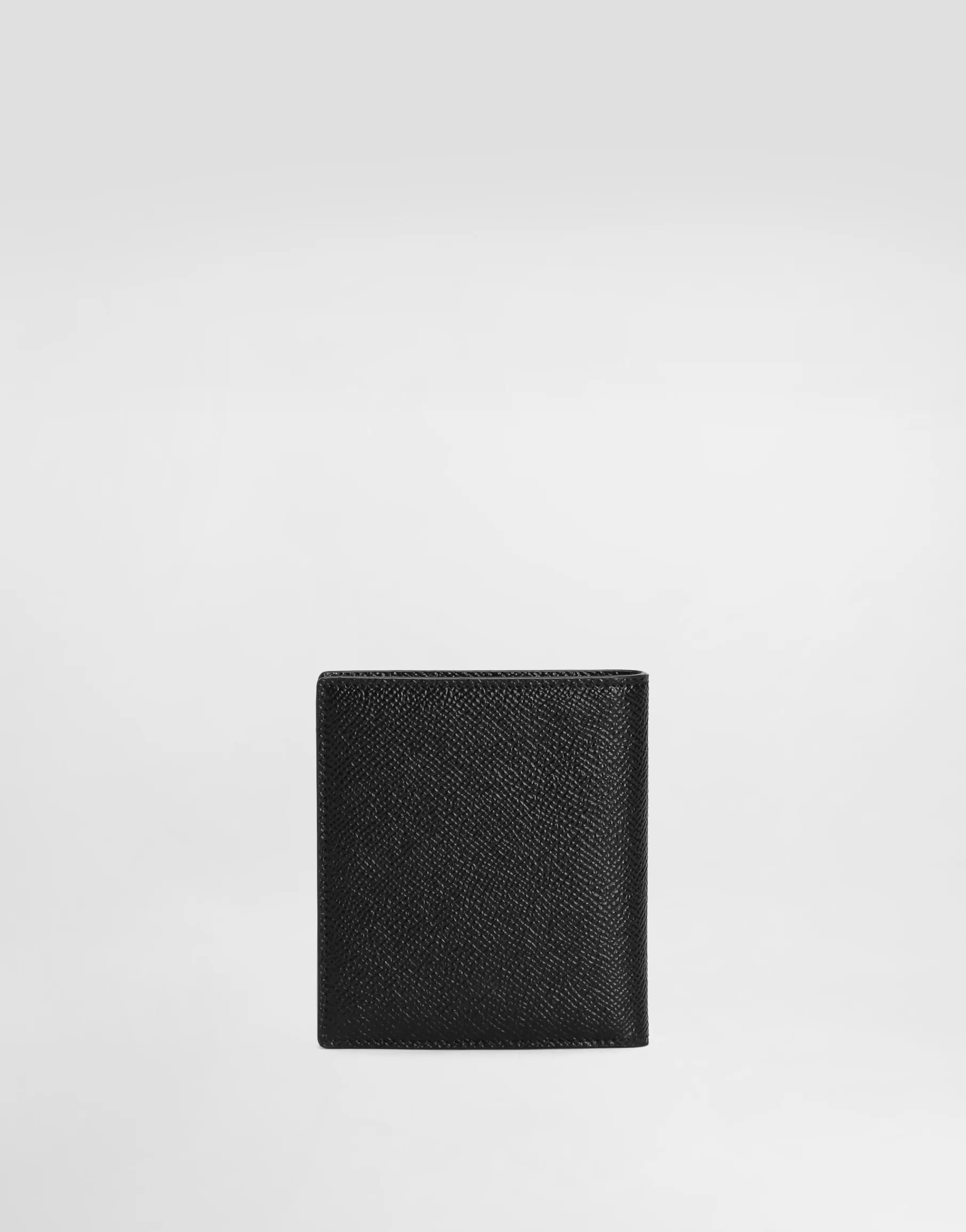 Dauphine-print calfskin bifold card holder