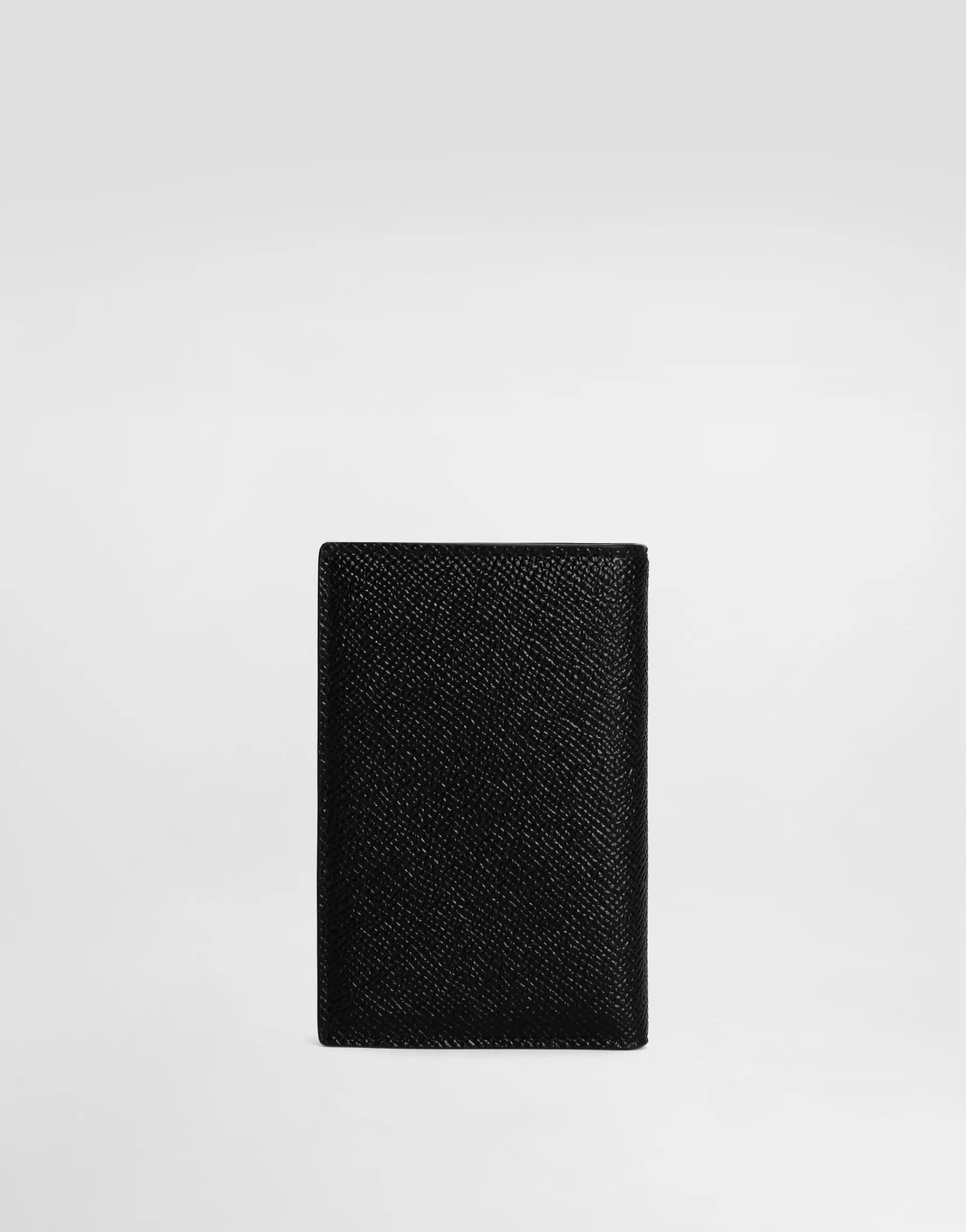 Dauphine-print calfskin bifold card holder