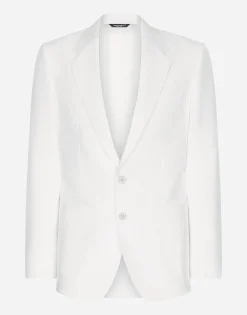 Deconstructed linen jacket