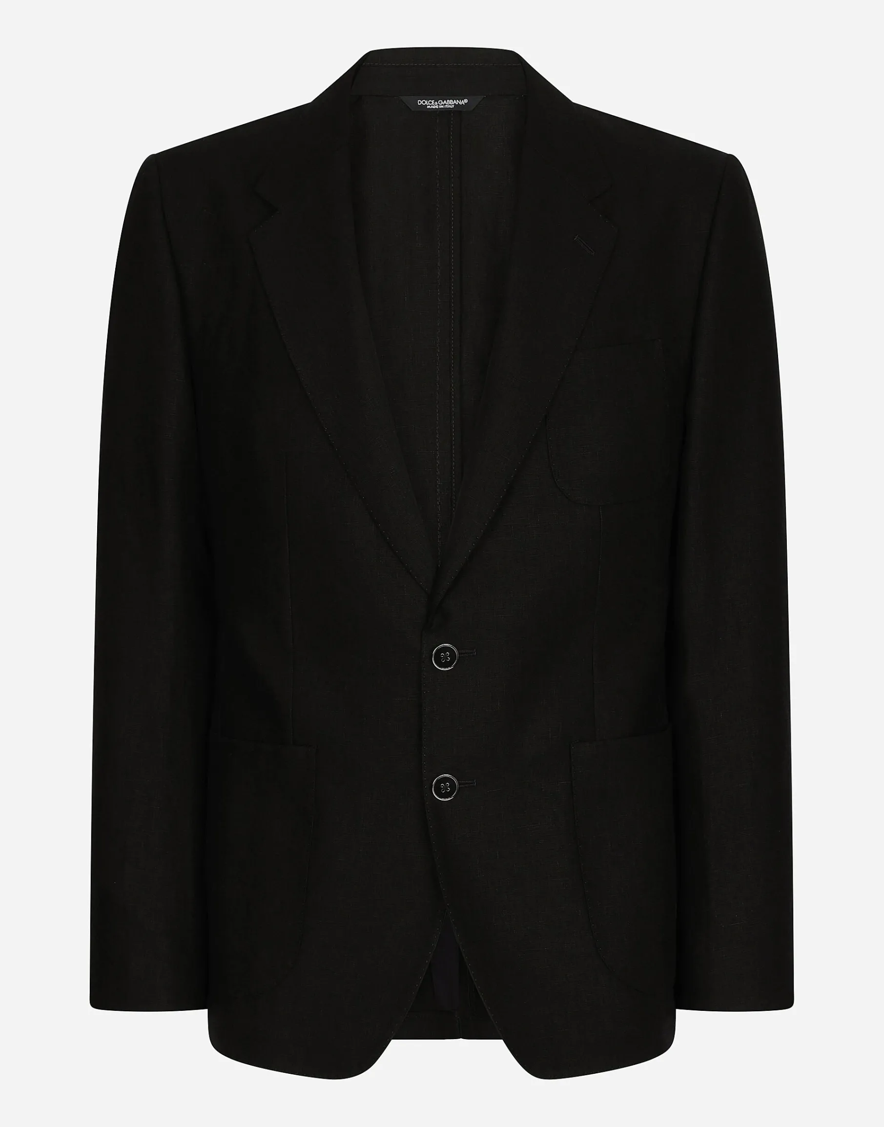 Deconstructed linen jacket