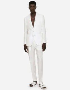 Deconstructed linen jacket