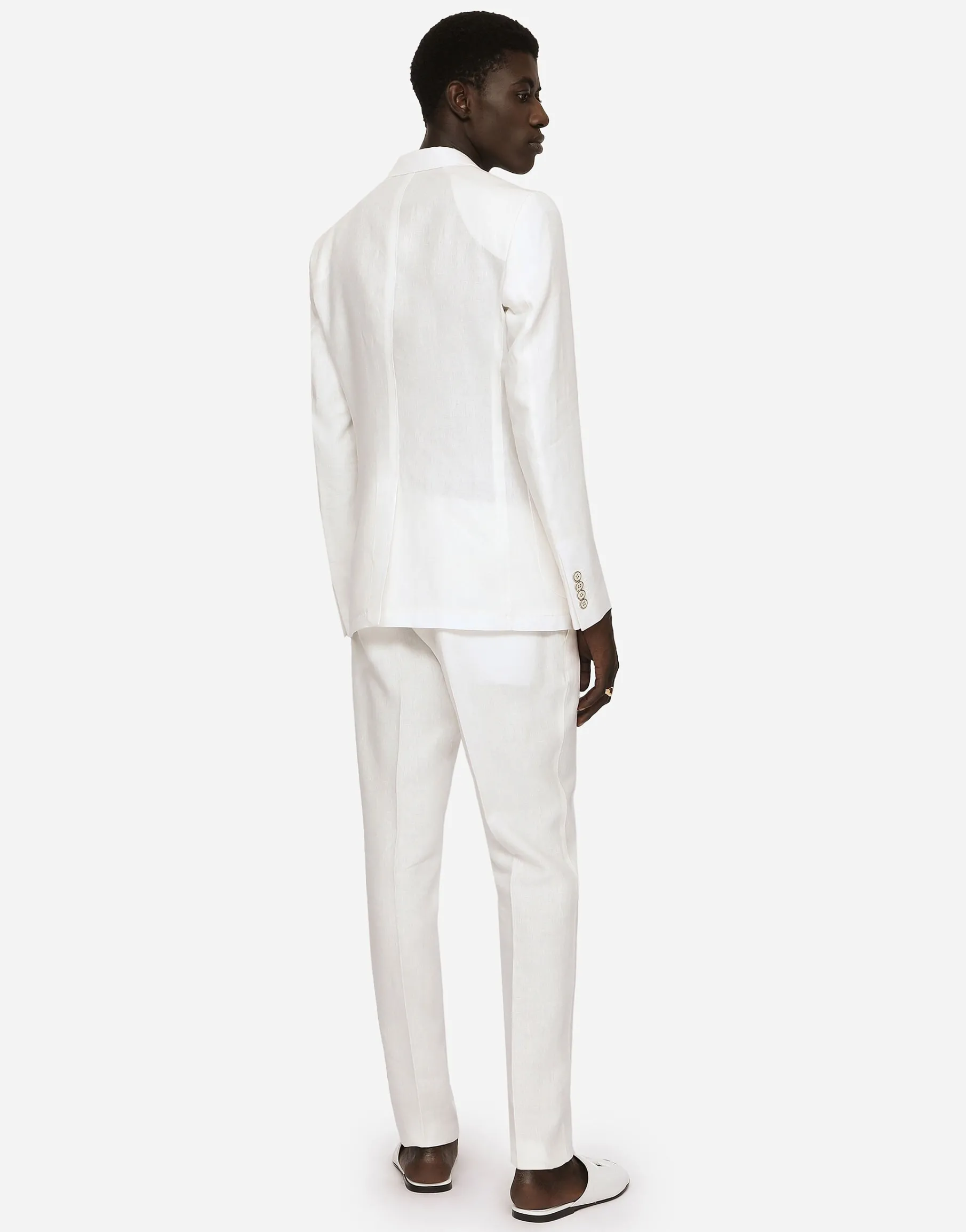 Deconstructed linen jacket