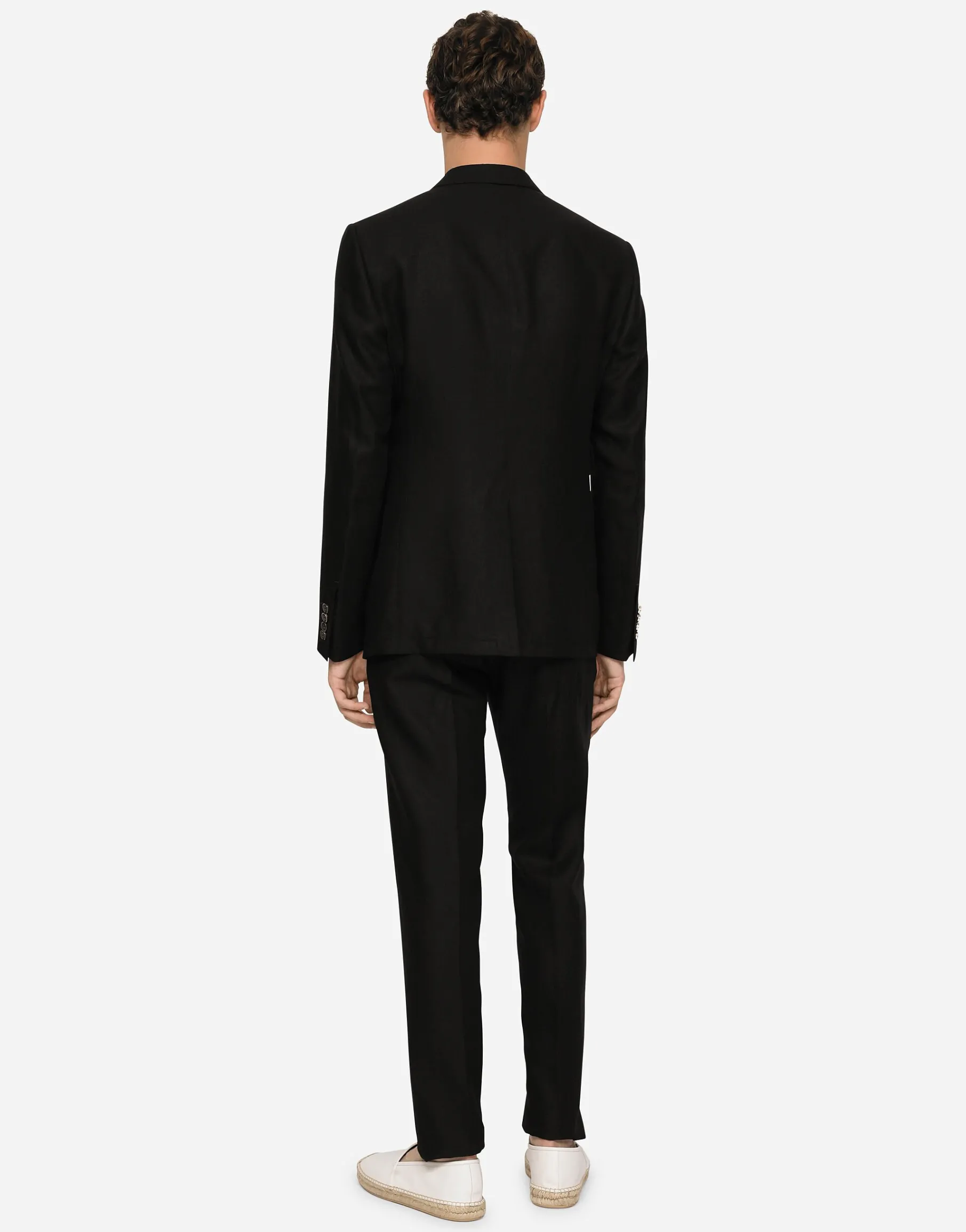 Deconstructed linen jacket