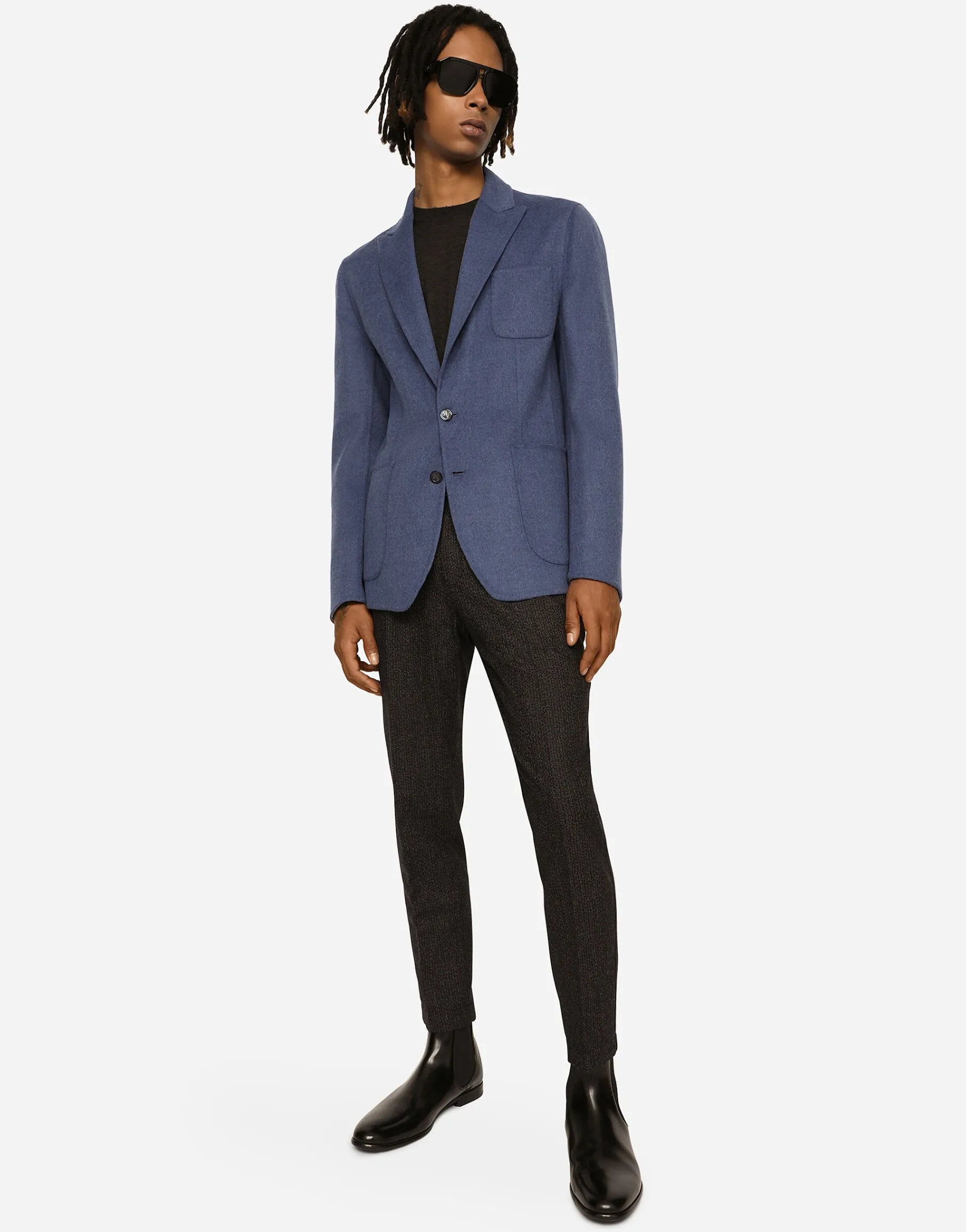 Deconstructed virgin wool jacket