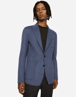 Deconstructed virgin wool jacket