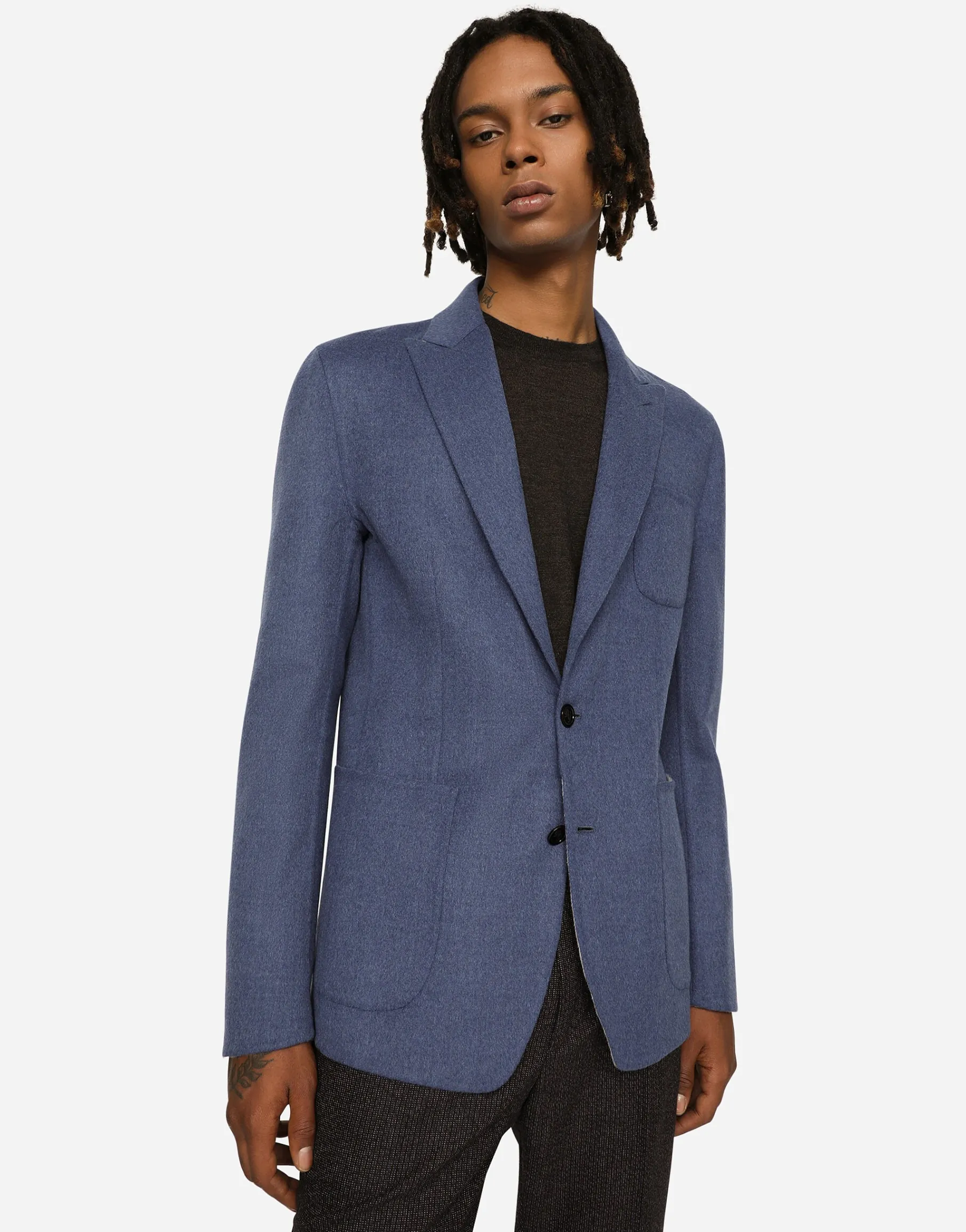 Deconstructed virgin wool jacket