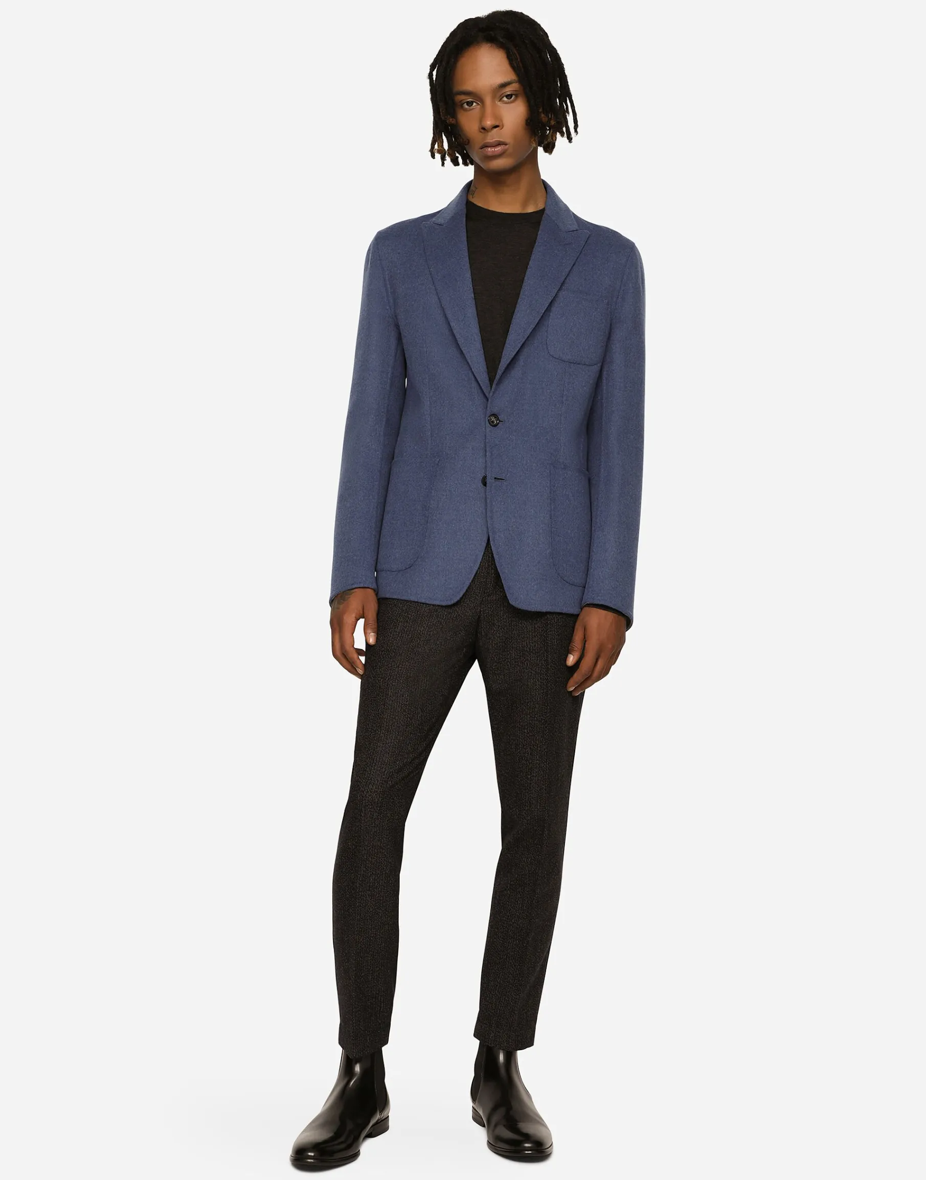 Deconstructed virgin wool jacket