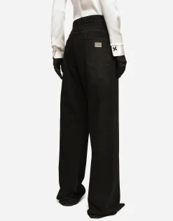 Deep blue denim jeans