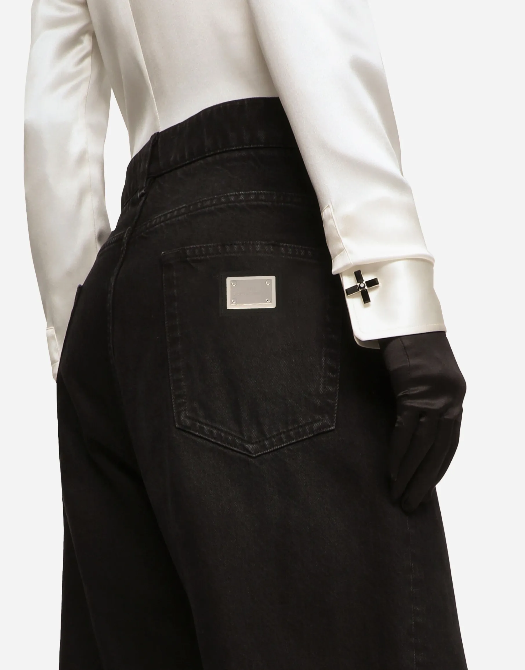 Deep blue denim jeans