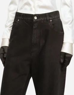 Deep blue denim jeans