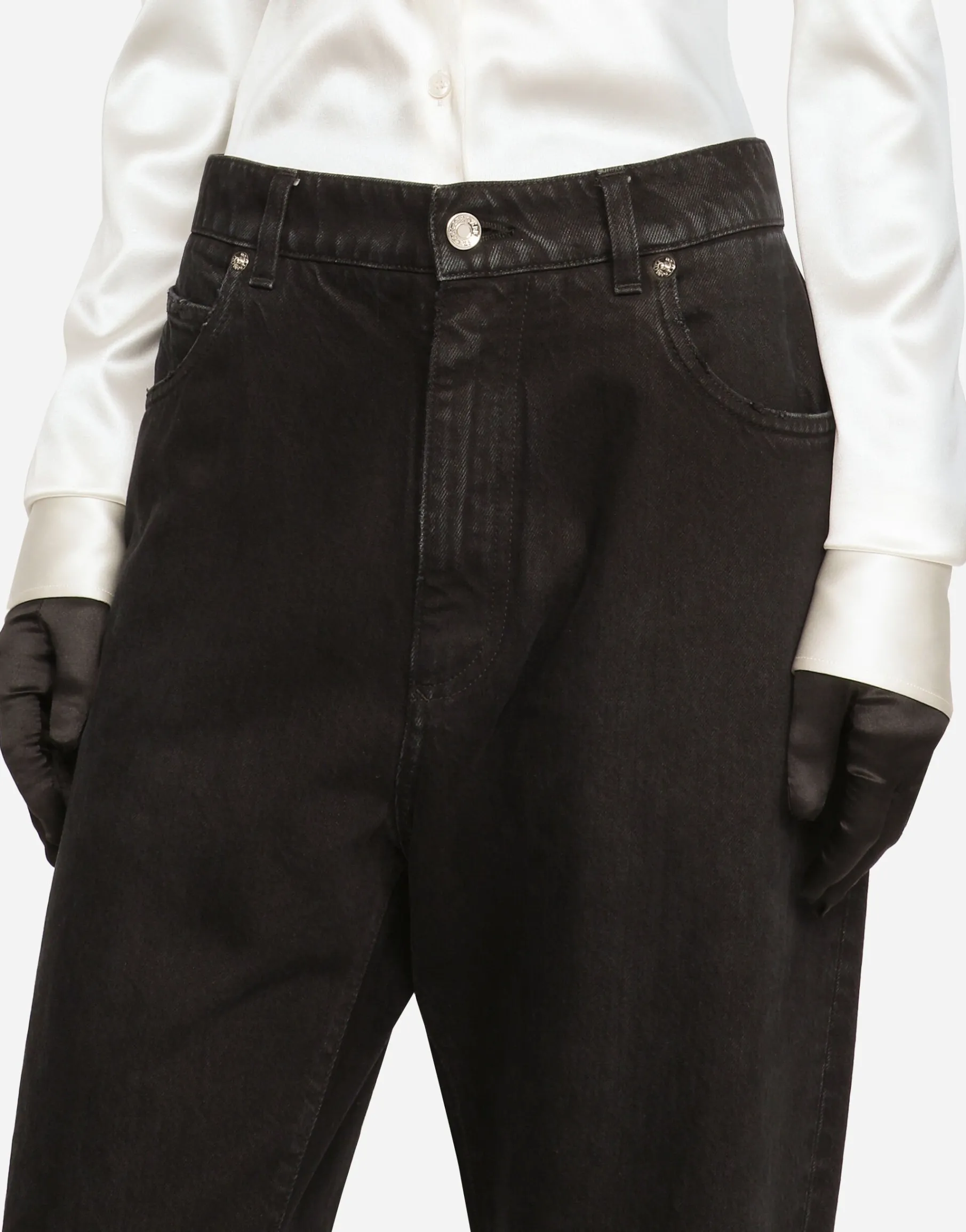Deep blue denim jeans