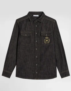 Denim shirt with DG logo